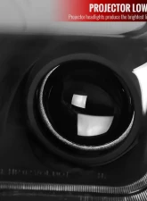 Spec-D H7 Projector Headlights (Matte Black Housing/Clear Lens) Chevrolet Corvette C5 1997-2004                                     - LHP-CVET97JM-RS - Image 3