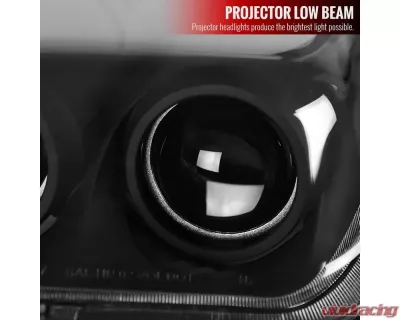 Spec-D H7 Projector Headlights (Matte Black Housing/Clear Lens) Chevrolet Corvette C5 1997-2004 - LHP-CVET97JM-RS