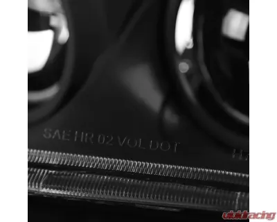 Spec-D H7 Projector Headlights (Matte Black Housing/Clear Lens) Chevrolet Corvette C5 1997-2004 - LHP-CVET97JM-RS