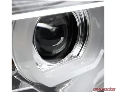 Spec-D Dual Halo Projector Headlights w/ LED Light Bars (Chrome Housing/Clear Lens) BMW E38 1995-2001 - LHP-E3895-TM