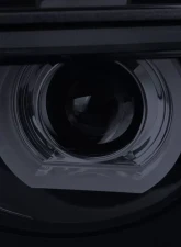 Spec-D Dual Halo Projector Headlights w/ LED Light Bars (Glossy Black Housing/Smoke Lens) BMW E38 1995-2001                                     - LHP-E3895G-TM - Image 4