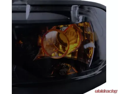 Spec-D Dual Halo Projector Headlights w/ LED Light Bars (Glossy Black Housing/Smoke Lens) BMW E38 1995-2001 - LHP-E3895G-TM