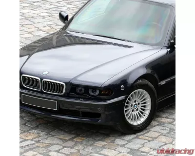 Spec-D Dual Halo Projector Headlights w/ LED Light Bars (Glossy Black Housing/Smoke Lens) BMW E38 1995-2001 - LHP-E3895G-TM