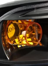 Spec-D LED Bar Dual Halo Projector Headlights (Matte Black Housing/Clear Lens) BMW E38 7-Series 1995-2001                                     - LHP-E3895JM-TM - Image 7