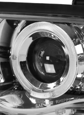 Spec-D Dual Halo Projector Headlights (Chrome Housing/Clear Lens) BMW E46 3-Series 1999-2001                                     - LHP-E46994-TM - Image 4