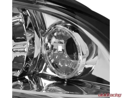 Spec-D Dual Halo Projector Headlights (Chrome Housing/Clear Lens) BMW E46 3-Series 1999-2001 - LHP-E46994-TM