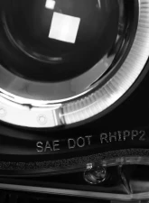 Spec-D Dual Halo Projector Headlights (Matte Black Housing/Clear Lens) BMW E46 3-Series 1999-2001                                     - LHP-E46994JM-TM - Image 7