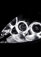 Spec-D Dual Halo Projector Headlights (Chrome Housing/Clear Lens) Mitsubishi Eclipse 2000-2005                                     - LHP-ELP00-ABM - Image 2