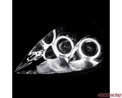 Spec-D Dual Halo Projector Headlights (Chrome Housing/Clear Lens) Mitsubishi Eclipse 2000-2005 - LHP-ELP00-ABM