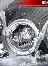Spec-D Dual Halo Projector Headlights (Chrome Housing/Clear Lens) Mitsubishi Eclipse 2000-2005                                     - LHP-ELP00-ABM - Image 4