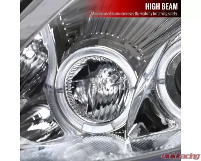 Spec-D Dual Halo Projector Headlights (Chrome Housing/Clear Lens) Mitsubishi Eclipse 2000-2005 - LHP-ELP00-ABM