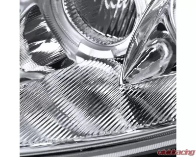 Spec-D Dual Halo Projector Headlights (Chrome Housing/Clear Lens) Mitsubishi Eclipse 2000-2005 - LHP-ELP00-ABM