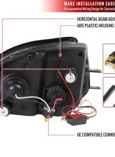 Spec-D Dual Halo Projector Headlights (Chrome Housing/Clear Lens) Mitsubishi Eclipse 2000-2005                                     - LHP-ELP00-ABM - Image 8