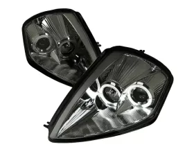Spec-D Dual Halo Projector Headlights (Chrome Housing/Smoke Lens) Mitsubishi Eclipse 2000-2005