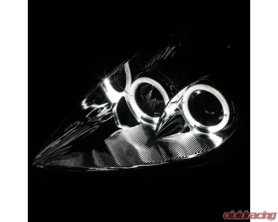 Spec-D Dual Halo Projector Headlights (Chrome Housing/Smoke Lens) Mitsubishi Eclipse 2000-2005 - LHP-ELP00G-ABM