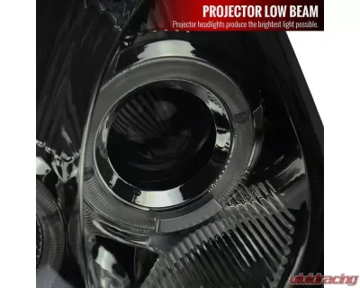 Spec-D Dual Halo Projector Headlights (Chrome Housing/Smoke Lens) Mitsubishi Eclipse 2000-2005 - LHP-ELP00G-ABM