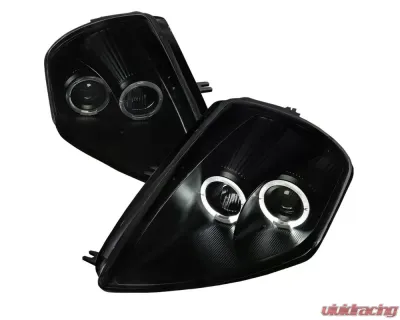 Spec-D Dual Halo Projector Headlights (Black Housing/Smoke Lens) Mitsubishi Eclipse 2000-2005 - LHP-ELP00SM-ABM