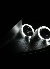 Spec-D Dual Halo Projector Headlights (Black Housing/Smoke Lens) Mitsubishi Eclipse 2000-2005                                     - LHP-ELP00SM-ABM - Image 2