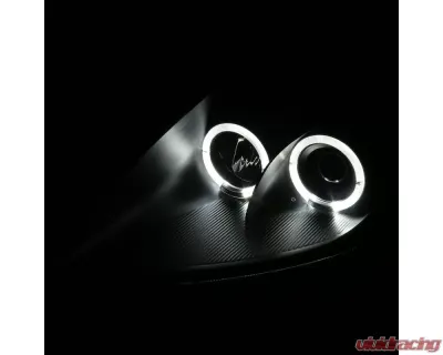 Spec-D Dual Halo Projector Headlights (Black Housing/Smoke Lens) Mitsubishi Eclipse 2000-2005 - LHP-ELP00SM-ABM