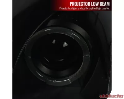 Spec-D Dual Halo Projector Headlights (Black Housing/Smoke Lens) Mitsubishi Eclipse 2000-2005 - LHP-ELP00SM-ABM