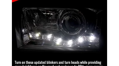 Spec-D Projector Headlights w/ SMD LED Light Strip (Chrome Housing/Clear Lens) Ford F-Series | Excursion 1999-2004                                     - LHP-F25099-RS - Image 2