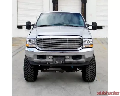 Spec-D Projector Headlights w/ SMD LED Light Strip (Chrome Housing/Clear Lens) Ford F-Series | Excursion 1999-2004 - LHP-F25099-RS