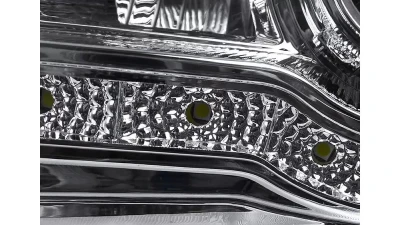 Spec-D Projector Headlights w/ SMD LED Light Strip (Chrome Housing/Clear Lens) Ford F-Series | Excursion 1999-2004                                     - LHP-F25099-RS - Image 7