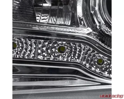 Spec-D Projector Headlights w/ SMD LED Light Strip (Chrome Housing/Clear Lens) Ford F-Series | Excursion 1999-2004 - LHP-F25099-RS