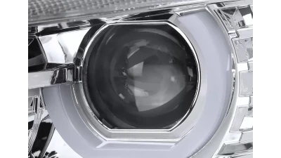 Spec-D Dual U-Bar Projector Headlights w/ LED Turn Signal Lights (Chrome Housing/Clear Lens) BMW F30 3-Series 2012-2015                                     - LHP-F3012-TM - Image 3