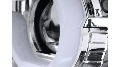 Spec-D Dual U-Bar Projector Headlights w/ LED Turn Signal Lights (Chrome Housing/Clear Lens) BMW F30 3-Series 2012-2015                                     - LHP-F3012-TM - Image 5