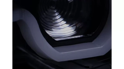 Spec-D Dual LED U-Bar Projector HID-Compatible Headlights w/ LED Turn Signal Lights (Glossy Black Housing/Smoked Lens) BMW F30 3-Series 2012-2015                                     - LHP-F3012G-HD-TM - Image 5