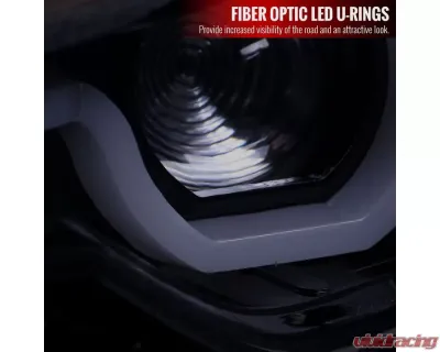 Spec-D Dual LED U-Bar Projector HID-Compatible Headlights w/ LED Turn Signal Lights (Glossy Black Housing/Smoked Lens) BMW F30 3-Series 2012-2015 - LHP-F3012G-HD-TM