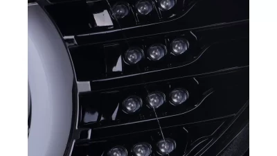 Spec-D Dual LED U-Bar Projector HID-Compatible Headlights w/ LED Turn Signal Lights (Glossy Black Housing/Smoked Lens) BMW F30 3-Series 2012-2015                                     - LHP-F3012G-HD-TM - Image 7