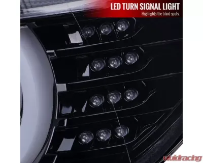 Spec-D Dual LED U-Bar Projector HID-Compatible Headlights w/ LED Turn Signal Lights (Glossy Black Housing/Smoked Lens) BMW F30 3-Series 2012-2015 - LHP-F3012G-HD-TM