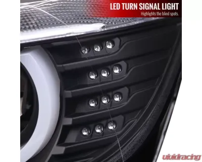 Spec-D Dual U-Bar Projector Headlights w/ LED Turn Signal Lights (Matte Black Housing/Clear Lens) BMW F30 3-Series 2012-2015 - LHP-F3012JM-TM