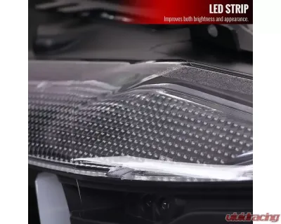 Spec-D Dual U-Bar Projector Headlights w/ LED Turn Signal Lights (Matte Black Housing/Clear Lens) BMW F30 3-Series 2012-2015 - LHP-F3012JM-TM