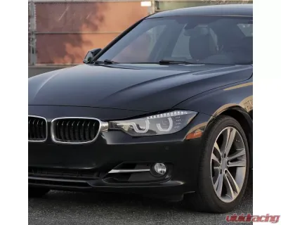 Spec-D Dual U-Bar Projector Headlights w/ LED Turn Signal Lights (Matte Black Housing/Clear Lens) BMW F30 3-Series 2012-2015 - LHP-F3012JM-TM