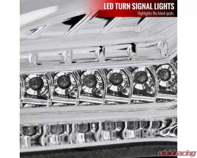Spec-D Projector Headlights w/ LED Strip & Turn Signal Lights (Chrome Housing/Clear Lens) Scion | Toyota 2012-2017 - LHP-FRS12-TM
