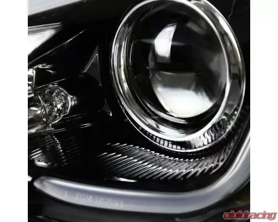 Spec-D Projector Headlights w/ LED Bar & Sequential Turn Signal Lights (Jet Black Housing/Clear Lens) Scion | Toyota 2012-2017 - LHP-FRS12BK-SQ-TM