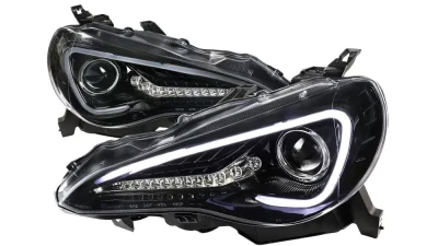 Spec-D LED Bar Projector Headlights w/ LED Turn Signal Lights (Jet Black Housing/Clear Lens) Scion FR-S | Toyota GT86 2012-2017                                     - LHP-FRS12BK-TM - Image 10