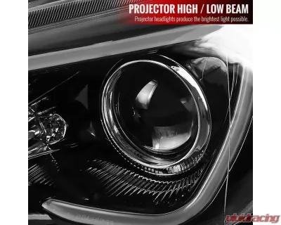 Spec-D Projector Headlights w/ LED Bar & Turn Signal Lights (Jet Black Housing/Clear Lens) Scion | Toyota 2012-2017 - LHP-FRS12BK-TM