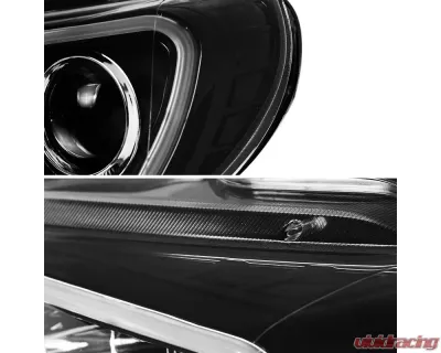Spec-D Projector Headlights w/ LED Bar & Turn Signal Lights (Jet Black Housing/Clear Lens) Scion | Toyota 2012-2017 - LHP-FRS12BK-TM