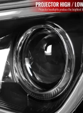 Spec-D Projector Headlights w/ LED Bar & Turn Signal Lights (Matte Black Housing/Clear Lens) Scion | Toyota 2012-2017                                     - LHP-FRS12JM-TM - Image 3