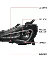 Spec-D Projector Headlights w/ LED Bar & Turn Signal Lights (Matte Black Housing/Clear Lens) Scion | Toyota 2012-2017                                     - LHP-FRS12JM-TM - Image 10