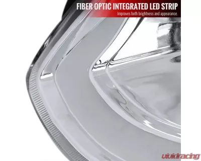 Spec-D Projector Headlights w/ LED Light Bar & Sequential Turn Signal Lights (Chrome Housing/Clear Lens) Infiniti G35 2003-2007 - LHP-G35032-SQ-RS