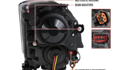 Spec-D LED Bar Projector Headlights w/ Sequential Turn Signals (Chrome Housing/Clear Lens) Infiniti G35 2003-2007                                     - LHP-G35032-SQ-RS - Image 9