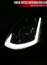 Spec-D LED Bar Projector Headlights w/ Sequential Turn Signals (Chrome Housing/Smoked Lens) Infiniti G35 2003-2007                                     - LHP-G35032G-SQ-RS - Image 4