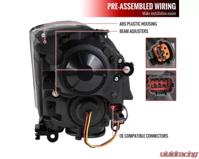 Spec-D LED Bar Projector Headlights w/ Sequential Turn Signals (Chrome Housing/Smoked Lens) Infiniti G35 2003-2007 - LHP-G35032G-SQ-RS