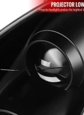 Spec-D Projector Headlights w/ LED Light Bar & Sequential Turn Signals (Matte Black Housing/Clear Lens) Infiniti G35 2003-2007                                     - LHP-G35032JM-SQ-RS - Image 4