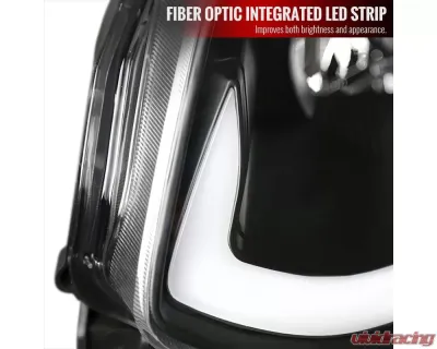 Spec-D Projector Headlights w/ LED Light Bar & Sequential Turn Signals (Matte Black Housing/Clear Lens) Infiniti G35 2003-2007 - LHP-G35032JM-SQ-RS